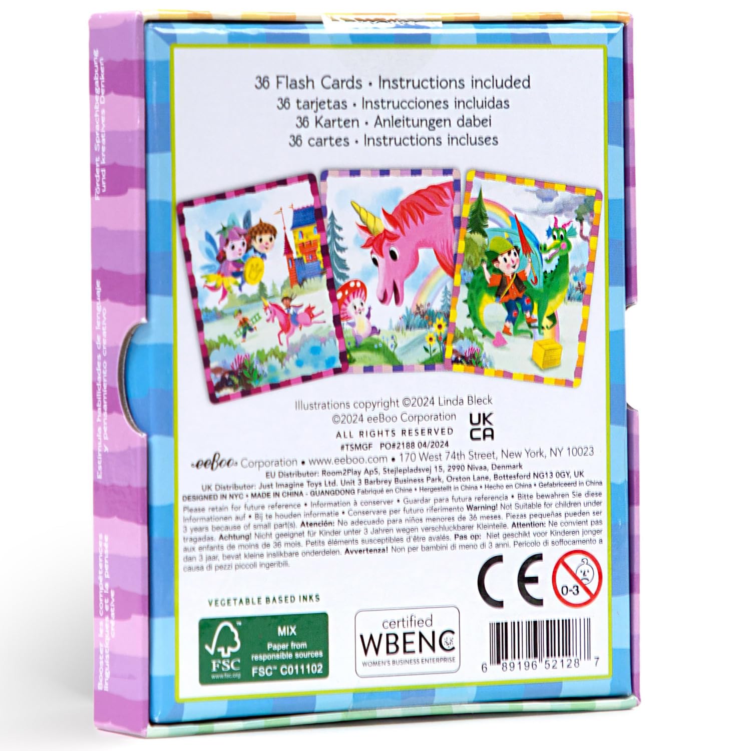 eeBoo: Magical Forest Create a Story Pre-Literacy Cards, 36 Cards with Colorful Characters, Encourages Imagination, for Ages 3 and up