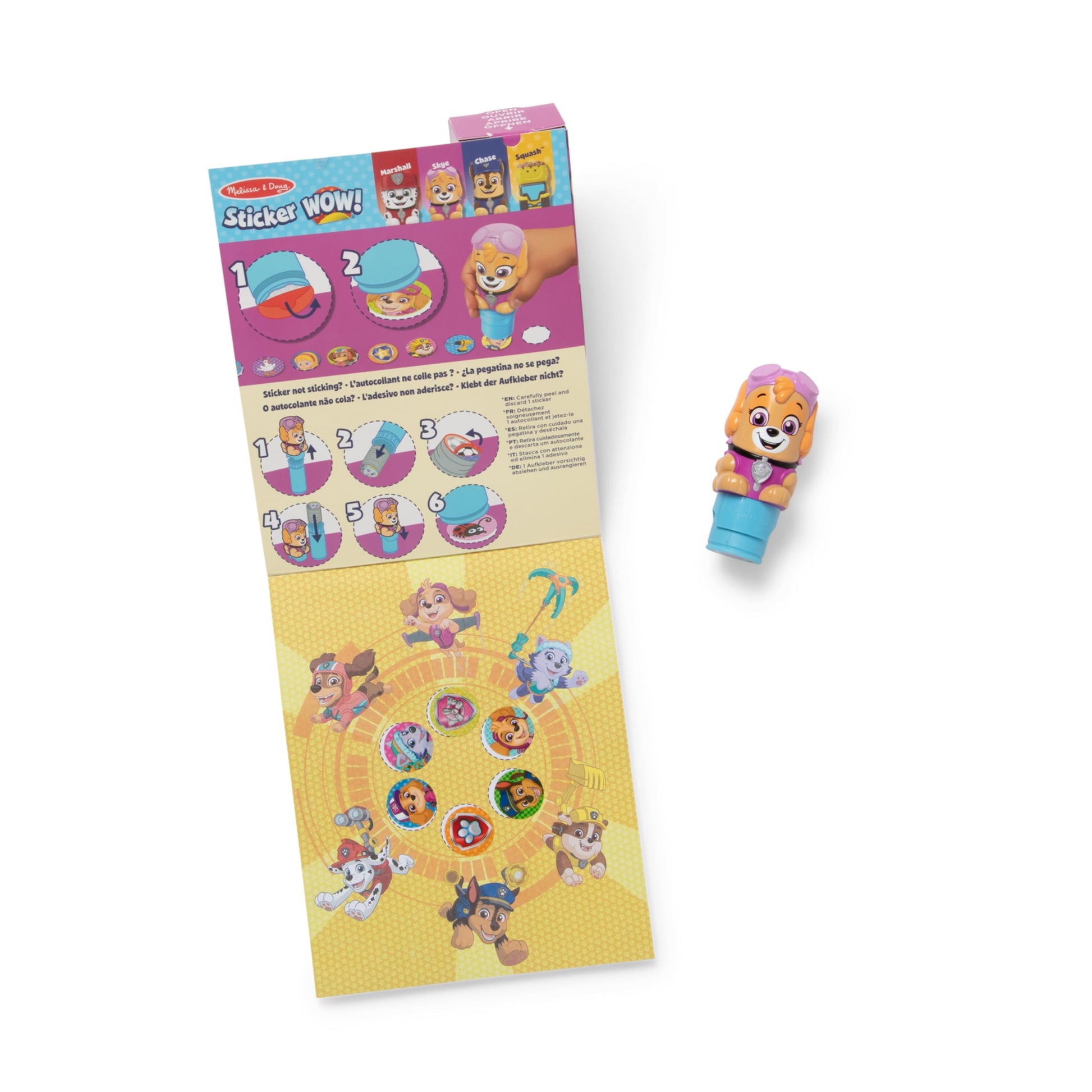 Melissa & Doug Sticker Wow! PAW Patrol Skye Stamper Toy and Activity Pad