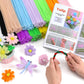 AIZANYU 1200pcs Pipe Cleaners Bulk. 24-Color Chenille Stems for Craft. Art Supplies for Flowers. Flower Making Manual Included