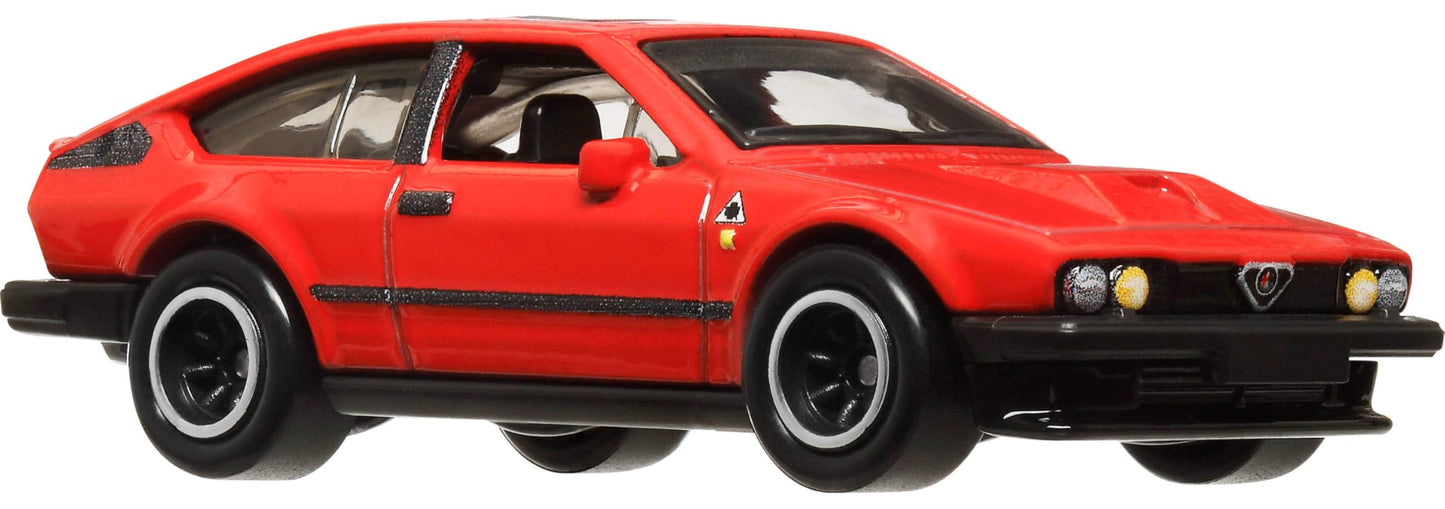 Hot Wheels Premium Car Culture Collectible Toy Car, 1:64 Scale Die-Cast Alfa Romeo GTV 6 3.0, World Tour Vehicle with Real Riders Tires