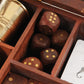Old Modern Handicrafts Wooden Game Set with Brass Goblet - Endless Family Entertainment: Three-in-One Game Set - A Graceful Addition to Your Home