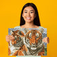 DIAMOND DOTZ Tigers Animal Diamond Painting Kits for Adults - Diamond Art Kits a Relaxing Creative Craft Kit with Dotz Gems 14.6"x20.3"