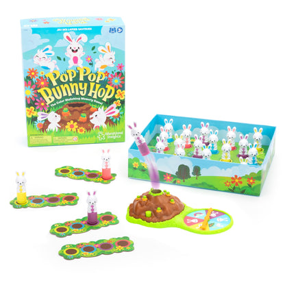 Educational Insights Pop Pop Bunny Hop - Matching Games for Toddlers 3-5, Turn-Taking Kids Games, Preschool Board Game for Kids, Skill-Building