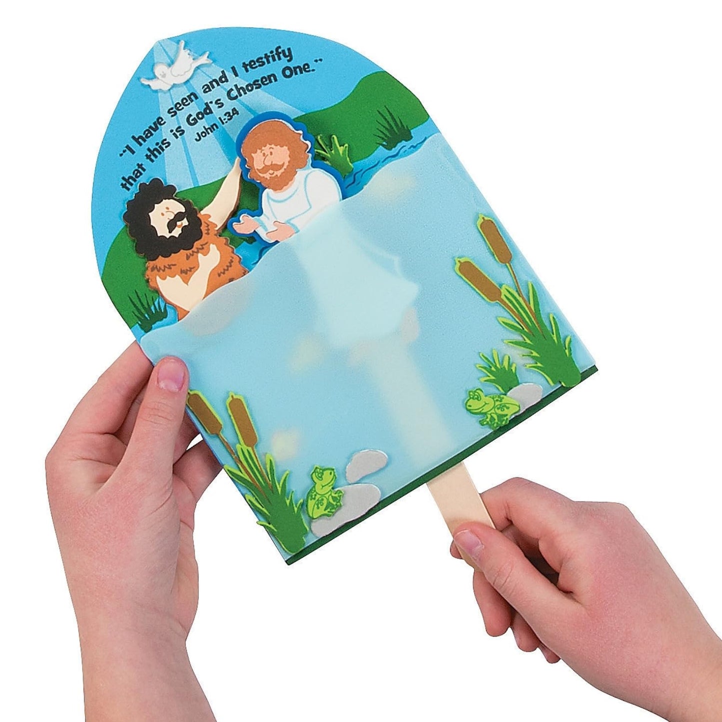 Fun Express Baptism of Jesus Acetate Craft Kit Creative Kids Crafts Religious Activities Home & Classroom Fun Perfect for Religious Education Sunday