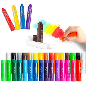 MayMoi Tempera Paint Sticks - 30 Bright Colors, Quick Drying, Easy to Color and Washable Crayons for Teens and Students