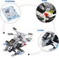 Liberty Imports 825pc Military Aircraft Carrier Fleet Construction Bricks Toy - 8-in-1 Naval Battleship Models with Navy Vehicles, Jets & More