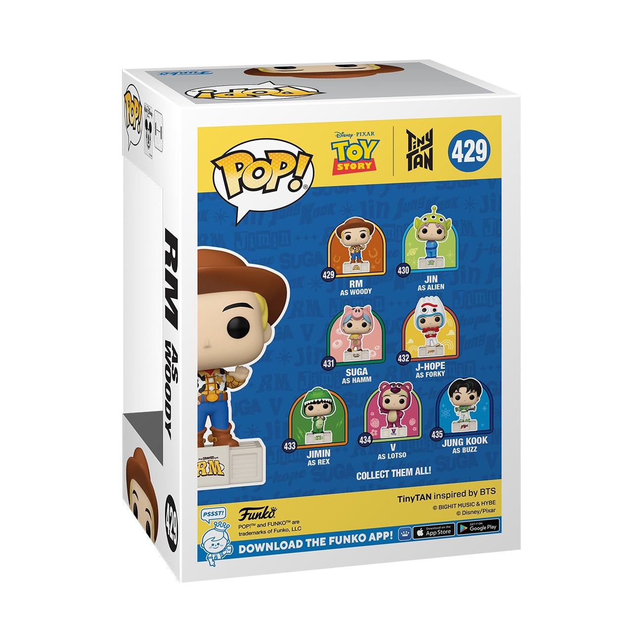Funko Pop! Rocks: Toy Story x BTS Tiny TAN - RM as Woody - Collectable Vinyl Figure - Gift Idea - Official Merchandise - Toys for Kids & Adults