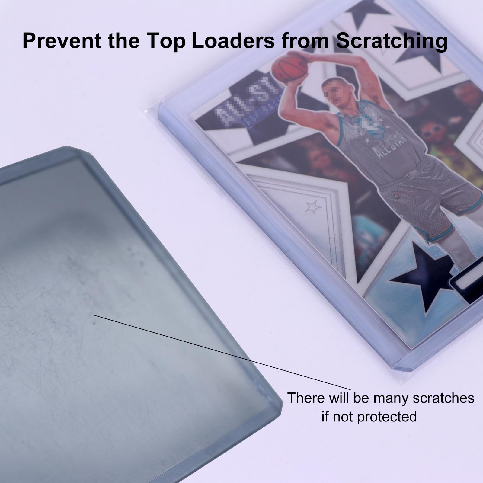 Rieton Top Loader Sleeves - Resealable Team Bags for 35-75PT Top Loader Cards (500pcs)