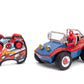 Jada Spider-Man Buggy RC with Non-Removable Spider-Man Figure - 7", Turbo Button, Full-Function Remote Control, Ages 6+, Red/Blue