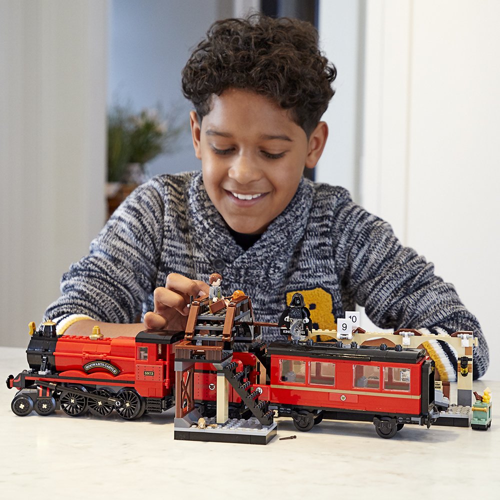 LEGO Harry Potter Hogwarts Express 75955 Toy Train Building Set includes Model Train and Harry Potter Minifigures Hermione Granger and Ron Weasley