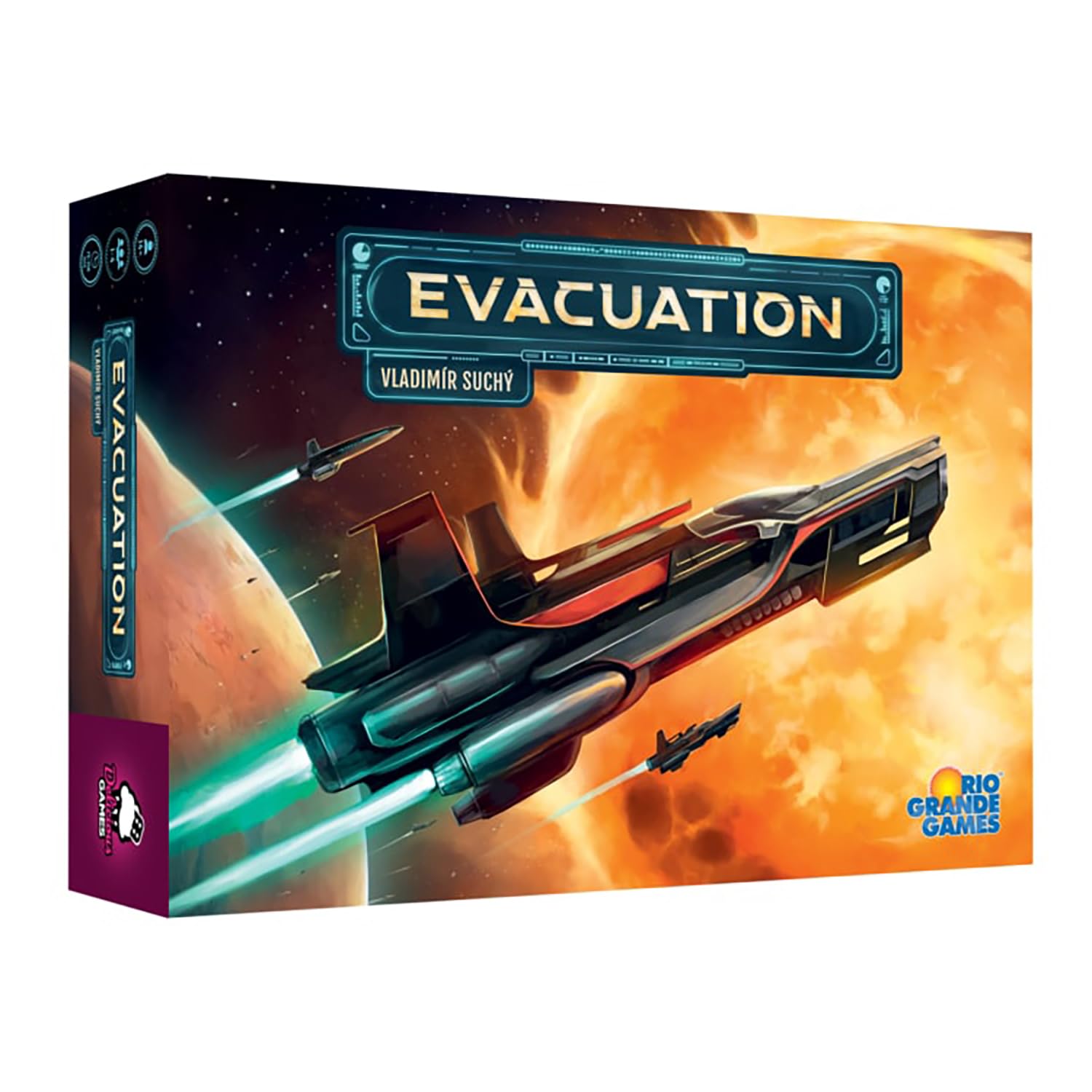 Rio Grande Games Evacuation Strategy Board Game, Civilization Building, Resource Management, 1-4 Players