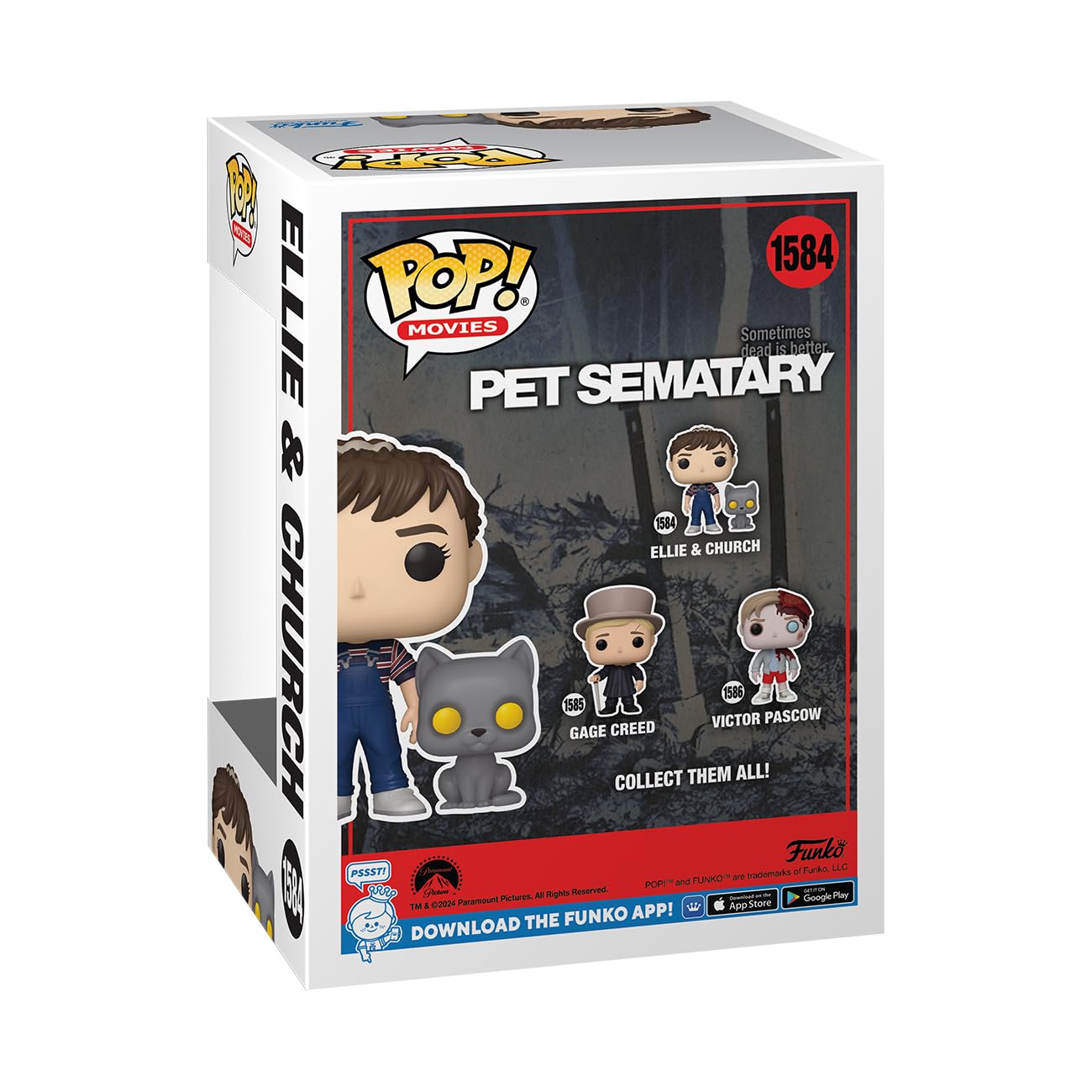 Funko POP! & Buddy: Pet Sematary - Ellie Creed & Church - Pet Sematary 1986 - Collectable Vinyl Figure - Gift Idea - Official Merchandise - for Kids &