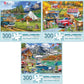Bits and Pieces - Value Set of Three Large 300 Piece Jigsaw Puzzles for Adults - Lake & New England Farm Jigsaw Puzzles by Ali Innis, Completed Puzzle