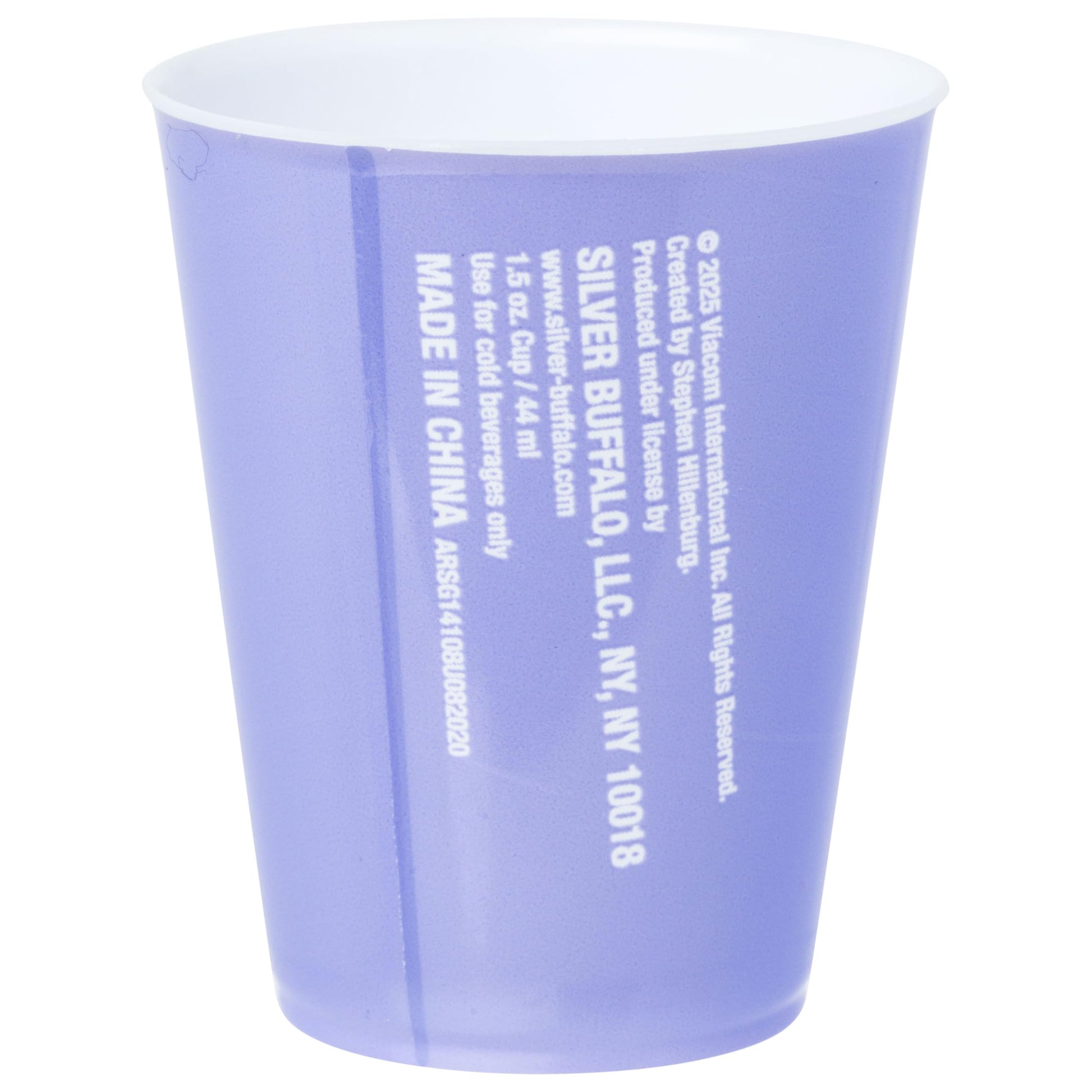 Silver Buffalo Spongebob Squarepants, 4 Pack Mini Plastic Cup Set, 1.5oz