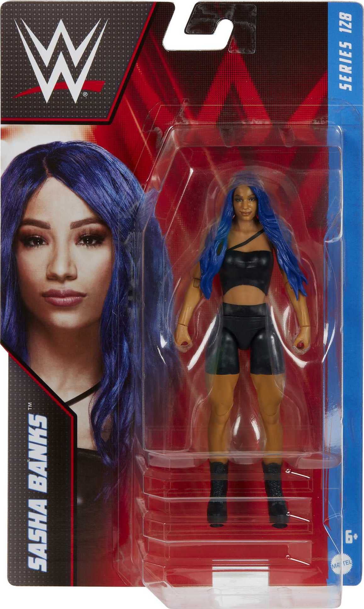 WWE Sasha Banks Basic Action Figure, Posable 6-inch Collectible for Ages 6 Years Old & Up