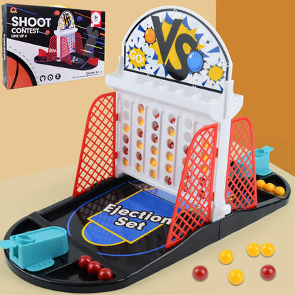 Tabletop Basketball Bouncing Ball Toy, Basketball Board Game, 2 Player Arcade Game, Indoor Fun Bouncing Pinball for Kids & Adults, Ages 3+
