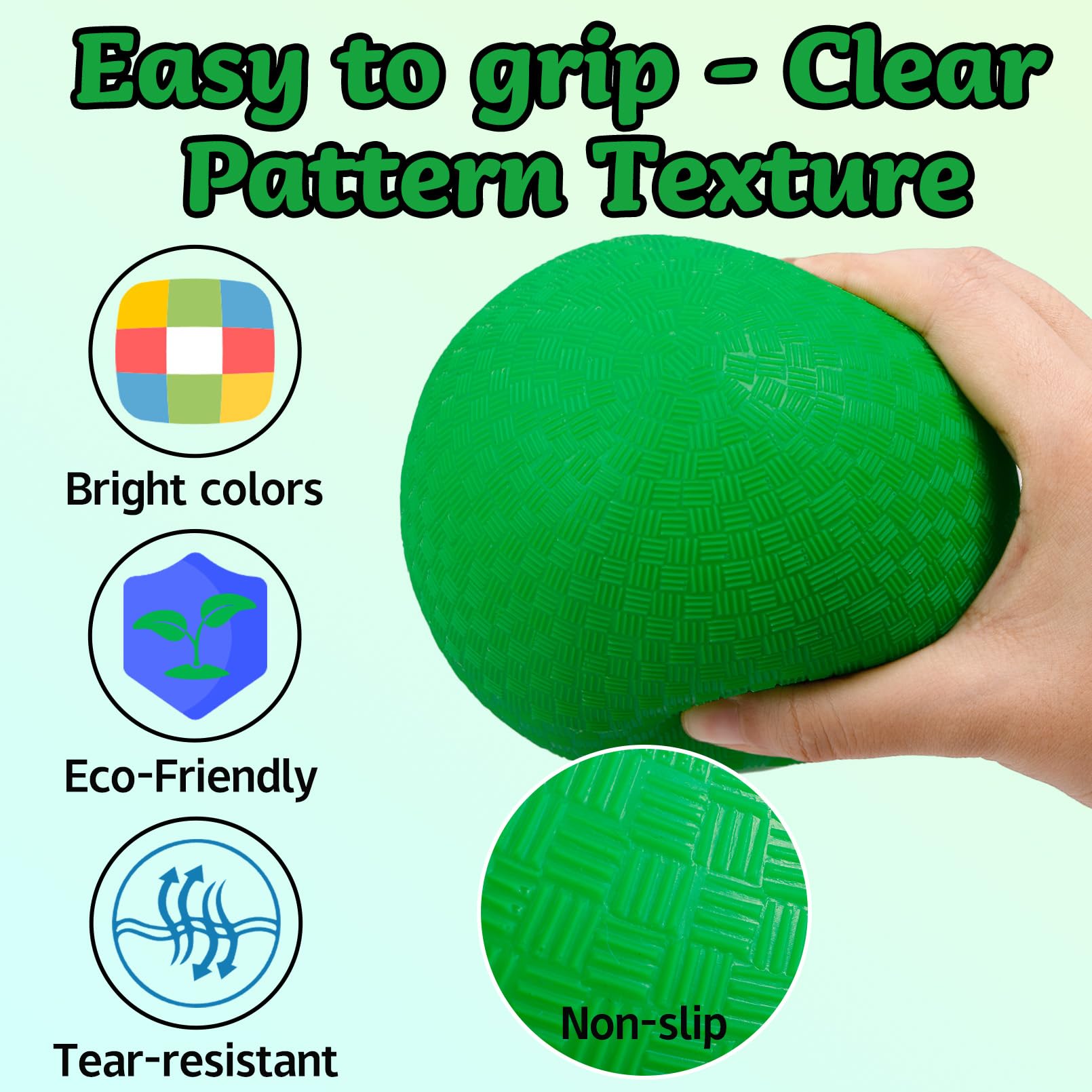 CACASO 24 Pieces Dodgeball Playground Ball Kickball, Dark Green
