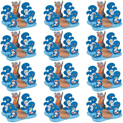 Fun Express 3D Floating Parting of the Red Sea Craft Kit - 6 3/4' x 3 3/4' | Foam - Multicolor | Pack of 12