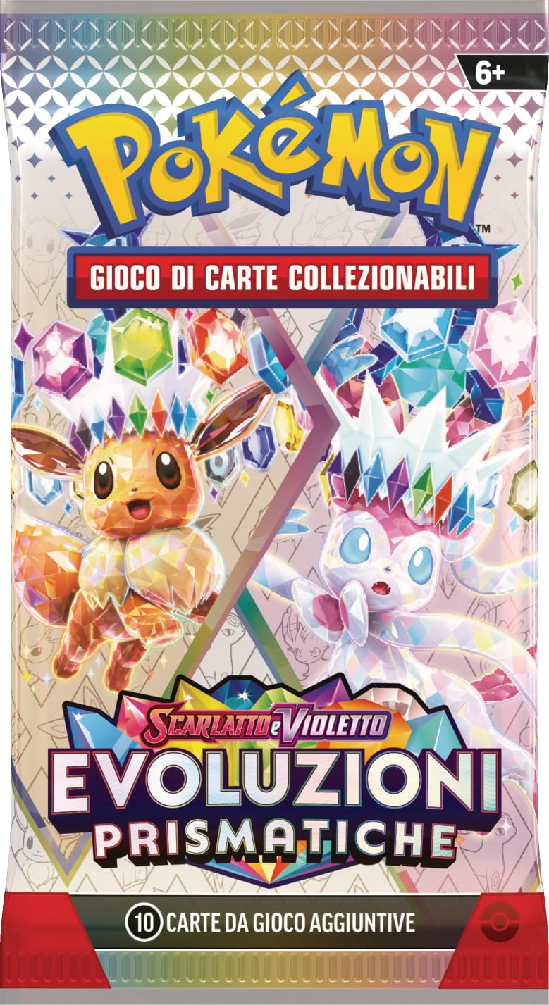 Pokémon TCG: Scarlet and Violet Glaceon Sticker Collection - Prismatic Evolutions (one Holographic Promo Card and Three Expansion Packs)