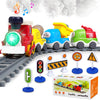Electric Train Set for Toddlers 3-5 4-8 with Train Tracks Set Lights Up Steam Sign Realistic Music Sound Magnetic Train Connection Toys Birthday 3 4 5