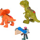 Fisher-Price Imaginext Jurassic World Rebirth Playset, T. tex Toy Gift Pack with 3-inch Human Action Figure, 2 Dinosaurs & Accessories