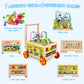 Wooden Activity Cube 7-in-1 Montessori Toy Multipurpose Educational Learning Toy for 1+ Year Old Baby Toddler Kid Boy First Birthday Gift Bead Maze