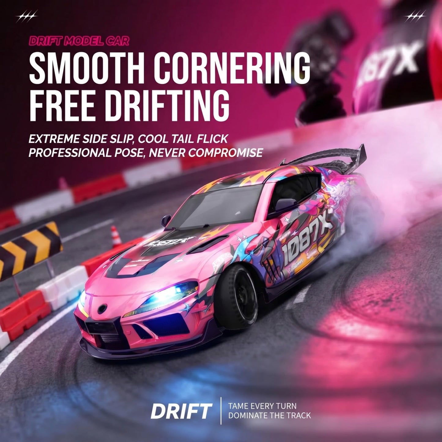HomelivantaCo SP4301 Waking Lion 1:43 RC Drift Car 2.4 Full Proportional Remote Control Racing Car with Gyroscope LED Light System High Speed Drift