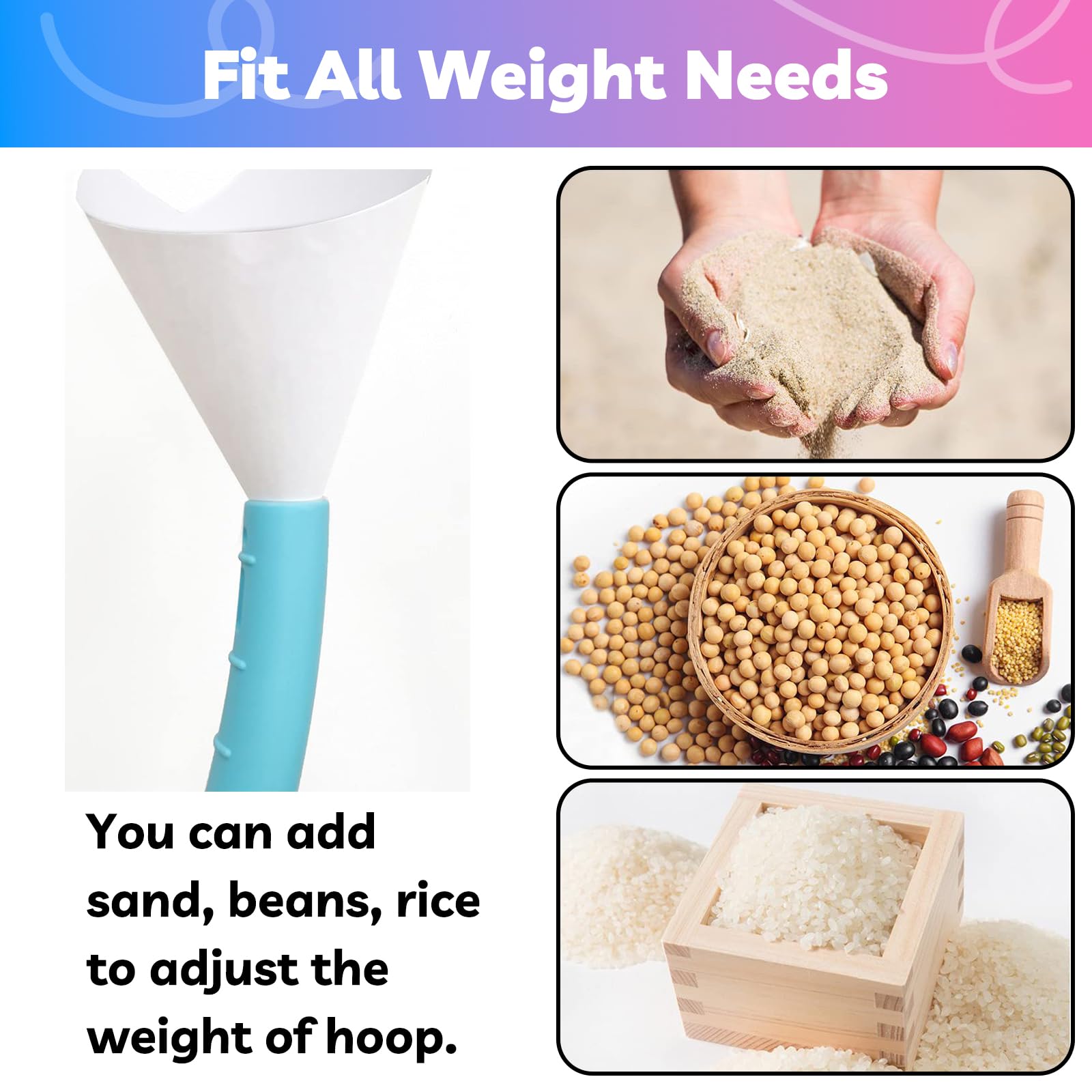Liberry Kids Exercise Hoop Sport Toy for 3+ with Adjustable Size, 1-Pack