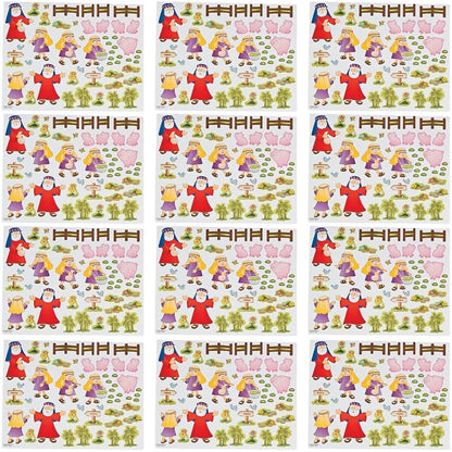 Fun Express - Make-A-Scene Parable Prodigal Son - Stationery - Stickers - Make - A - Scene (Lrg) - 12 Pieces