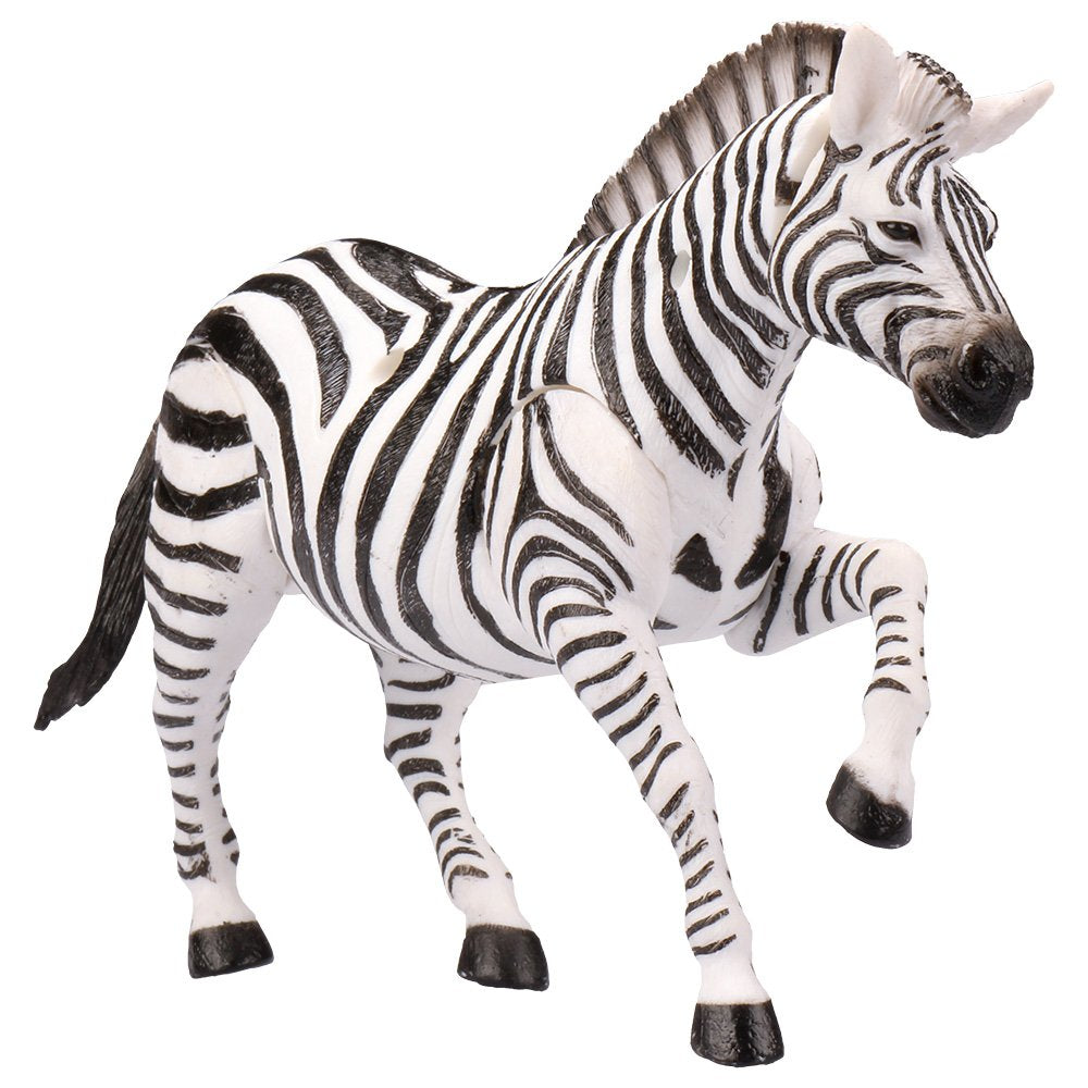 Kid Galaxy 9" Posable Safari Animal Set - Tiger, Zebra, Giraffe 9" (3 Piece), Orange, Yellow, Brown, Black, White