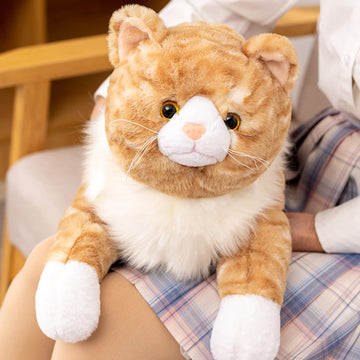 Litence Cat Weighted Stuffed Animals, 3.9 lbs Weighted Cat Plush Toy Realistic Cat Weighted Plush Animals Pillow Cute Kitten Plushies Toy Gifts