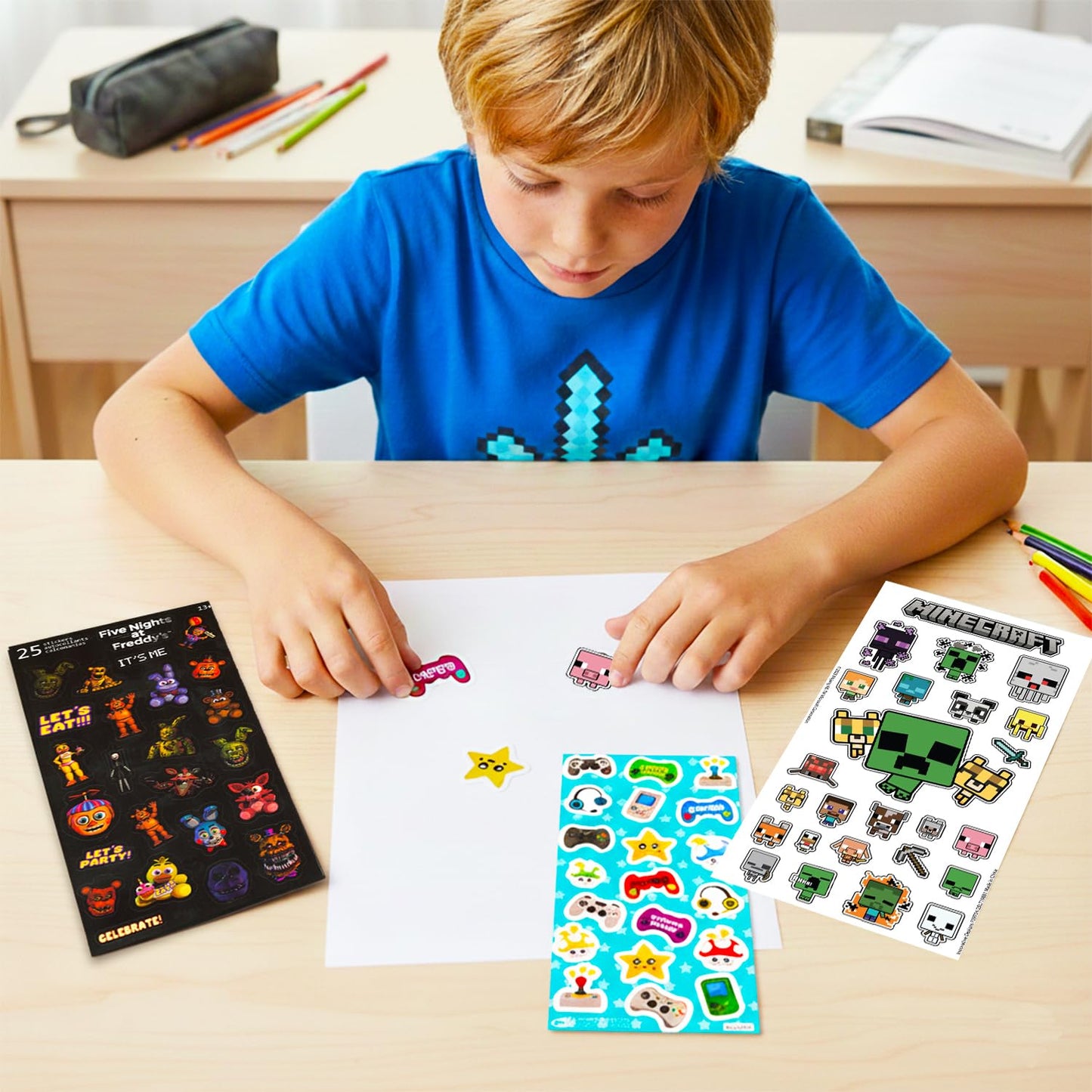 Ultimate Video Game Coloring and Activity Book Set - Bundle with Sonic the Hedgehog, Minecraft, Pokemon Kids Coloring Pages Plus Stickers, More |