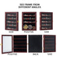 Jinchuan Military Challenge Coin Display Case Lockable Cabinet Rack Holder Shadow Box with Removable 2 Grooves Shelves and Anti Dust Door for Casino