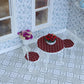 iLAND Double-Sided Dollhouse Flooring Tiles 115PCS for 1/12 Scale and 1/6 Scale Accessories, Reversible French Floral & Marble Tiles, Miniature