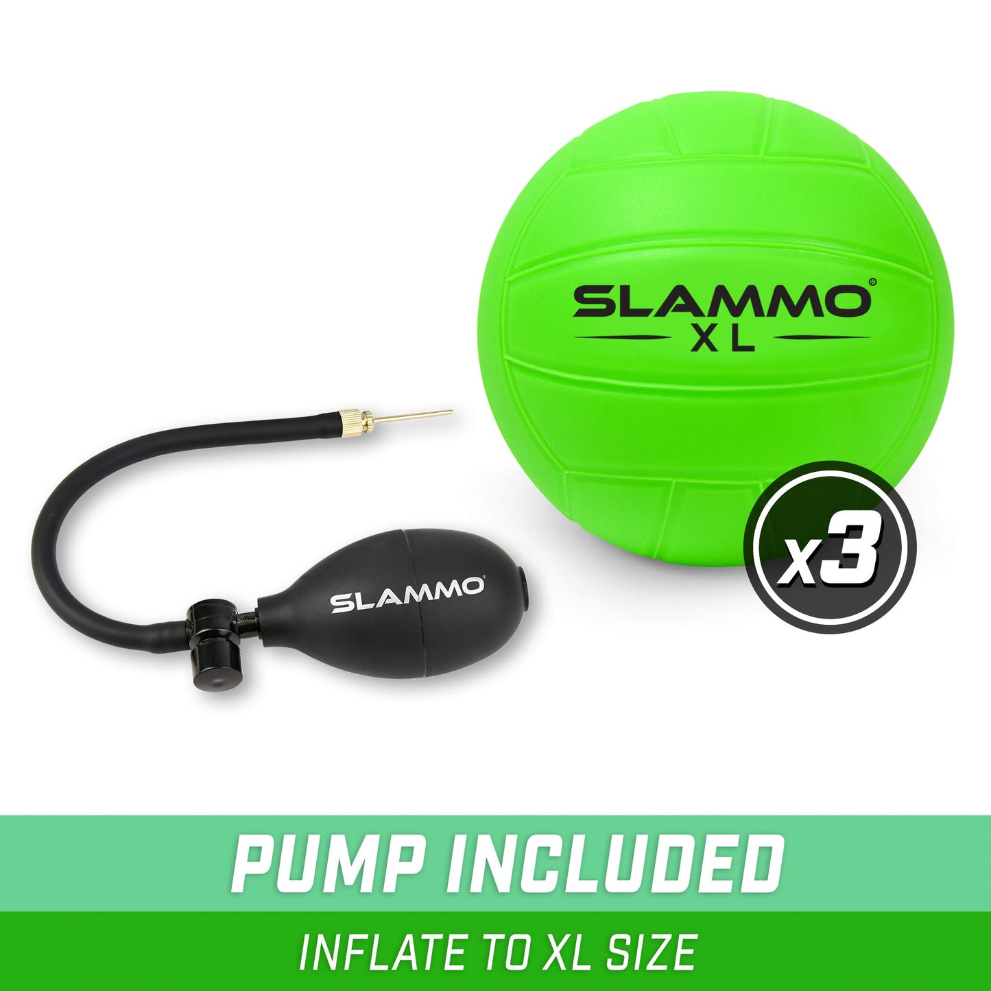 GoSports Slammo Official Replacement Balls 3-Pack - Works for All Roundnet Game Sets - Choose Between Competition Size or XL Size Balls