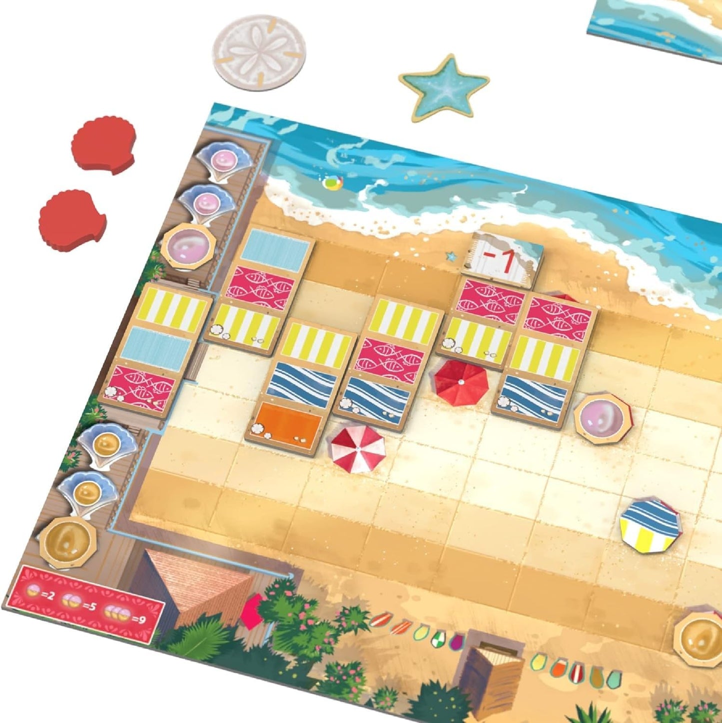 Maui Board Game - Hawaiian Beach Drafting and Tile-Laying Strategy Game, Create Patterns to Earn Points, Clever Risk and Reward Mechanics, Ages 8+