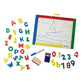 Melissa & Doug Magnetic Chalkboard and Dry-Erase Board with 36 Magnets (Numbers and Uppercase Letters), Chalk, Eraser, and Dry-Erase Pen