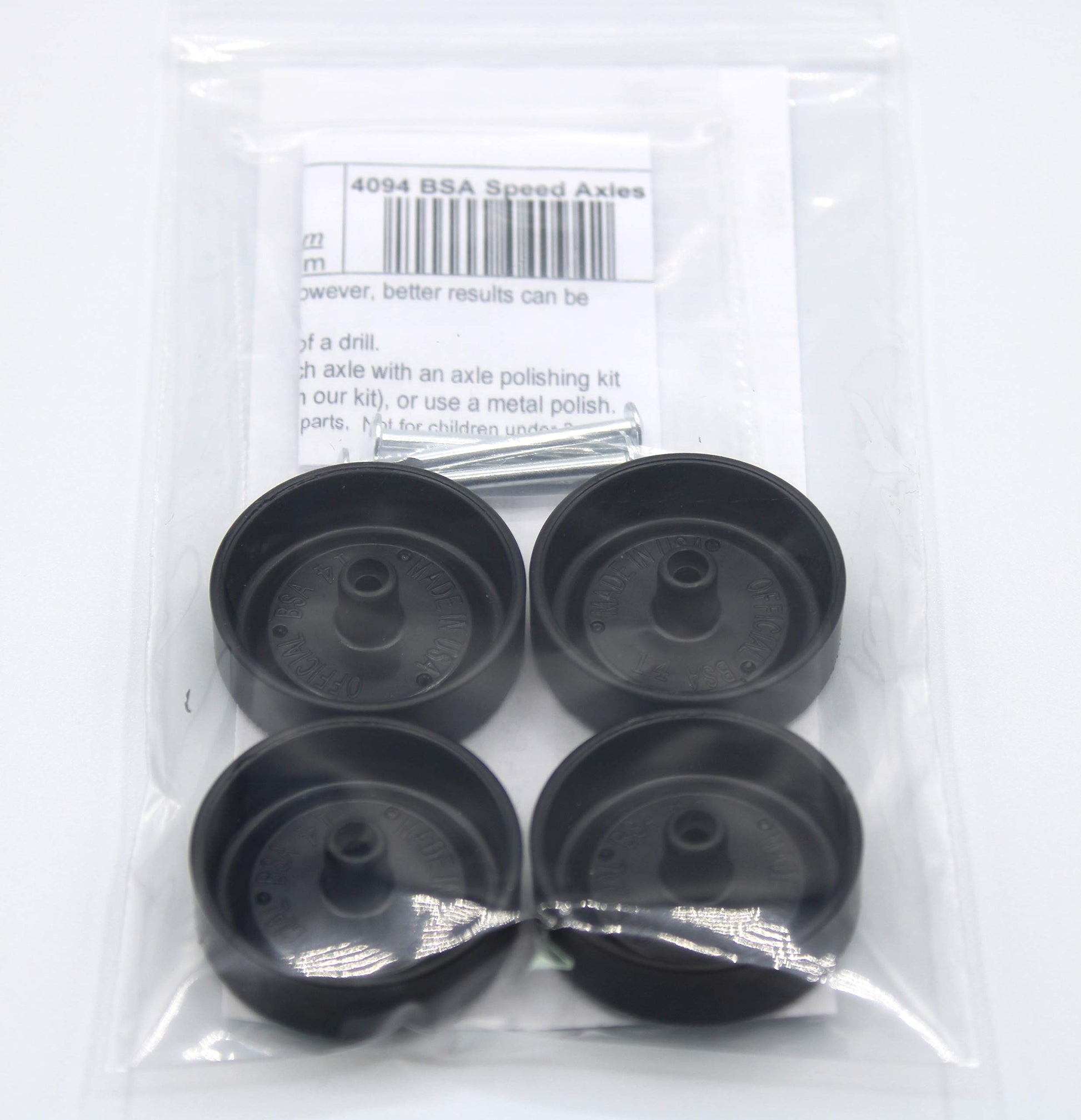 Pine Derby Car Official Scout Speed Wheels and Axles | Professionally Lathed | Pinewood Car Wheels | Maximum Velocity