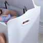 KidKraft Austin Wooden Toy Box/Bench with Safety Hinged Lid, White, Gift for Ages 3+, Amazon Exclusive