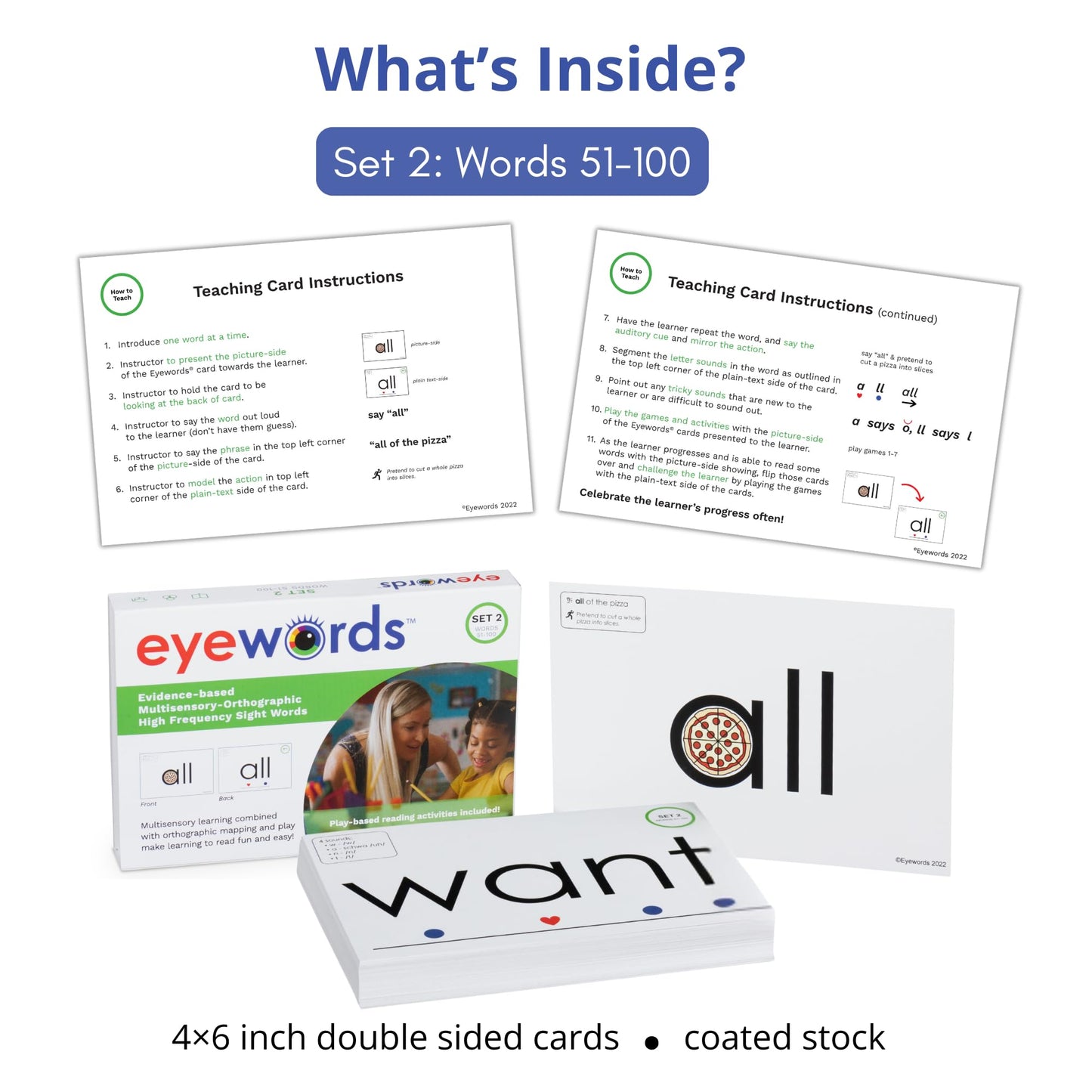 Eyewords Sight Word & Phonics Flash Cards Set 2