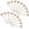 TDOCK 18 Pieces Mini Wooden Hammers Gavel Toy for Kids, Natural Wood Crab Lobster Seafood Mallets