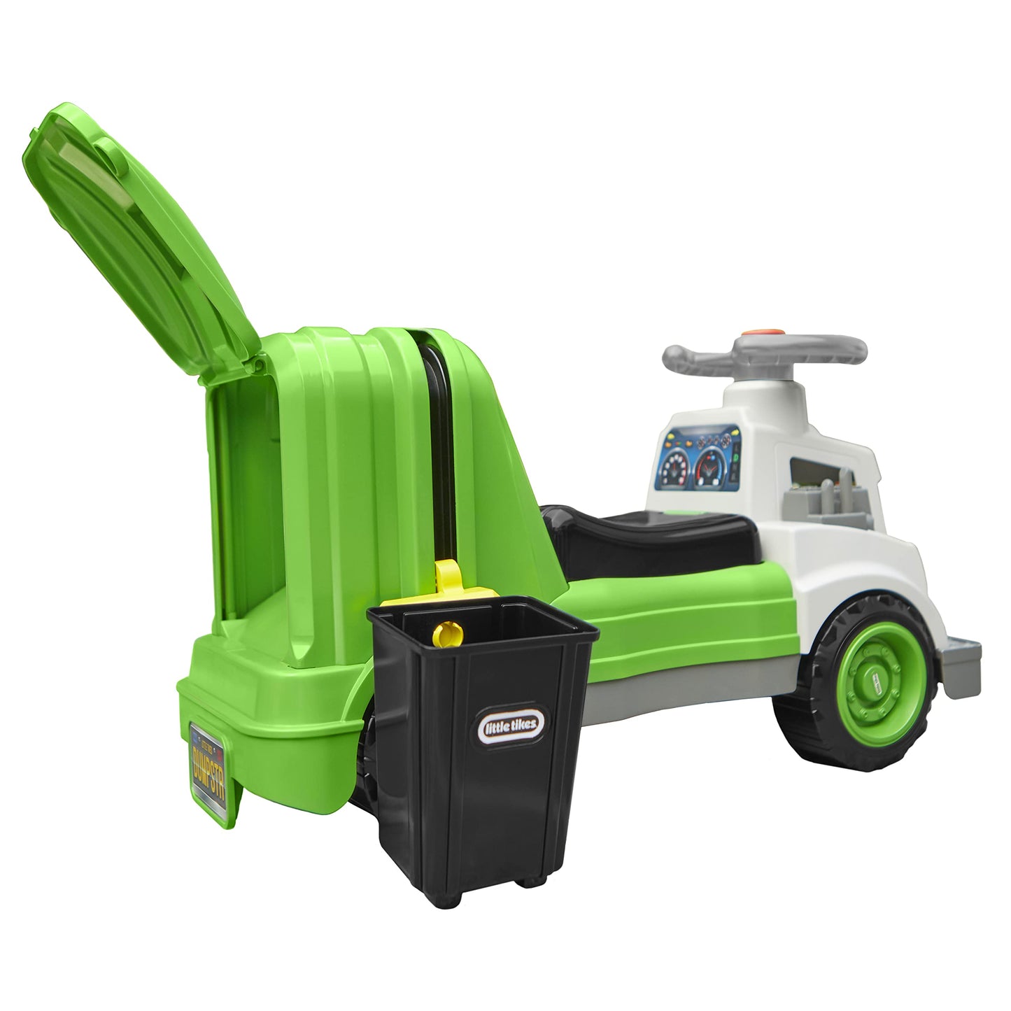 Little Tikes Dirt Diggers Garbage Truck Scoot Ride On with Real Working Horn and Trash Bin for Themed Roleplay for Boys, Girls, Kids, Toddlers Ages 2