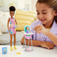 Barbie Skipper Doll & Playset with Accessories, Babysitting Set Themed to Mealtime, Color-Change Toy Play