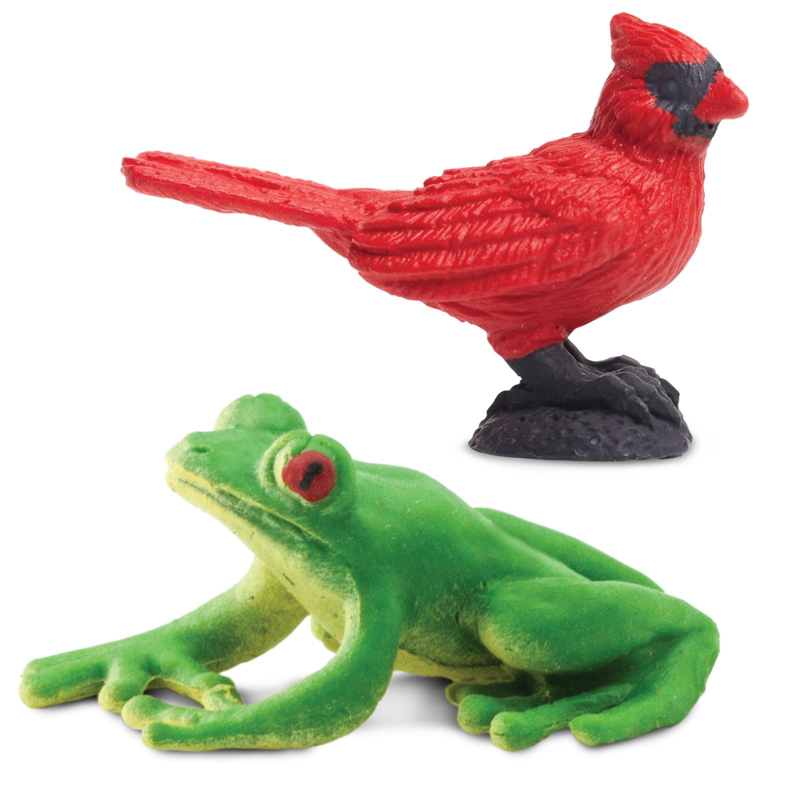 Safari Ltd. Good Luck Minis Backyard Fun Pack - Mini Figurines Including Rabbit, Frog, Butterfly, Snake, Doe, Cardinal, Honey Bee, Hummingbird