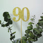 Pack of 10 Gold Glitter 90th Birthday Centerpiece Sticks Number 90 Table Topper Age Letter Decorations