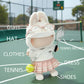 17cm Doll Clothes for Lububu Dolls, 7-Piece Sports Outfits - Top, Pants, Skirt Dress, Golf Hat, Sunglasses, Shoes, Tennis Racket, Ball Charm | Luxury