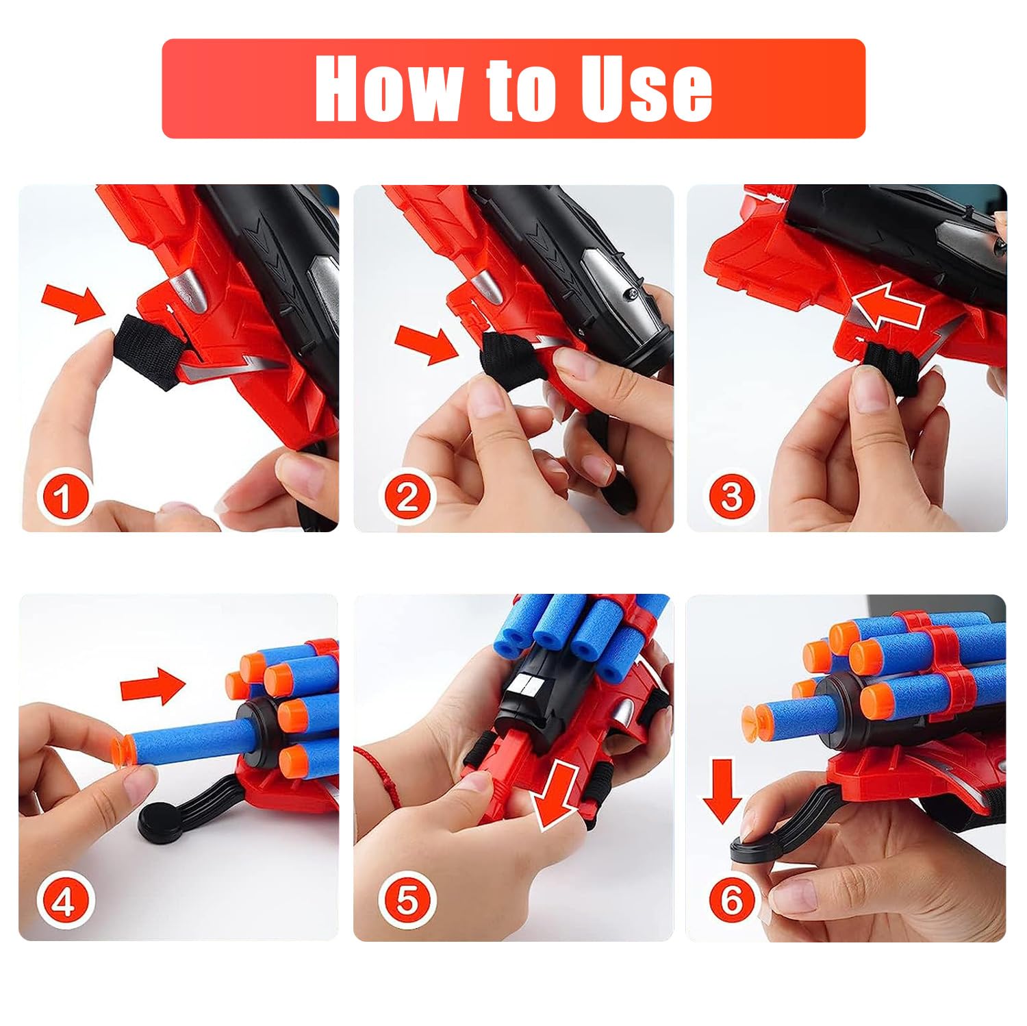Set of 2 Spider Web Shooter Wrist Launcher Gloves - Easter Basket Stuffers