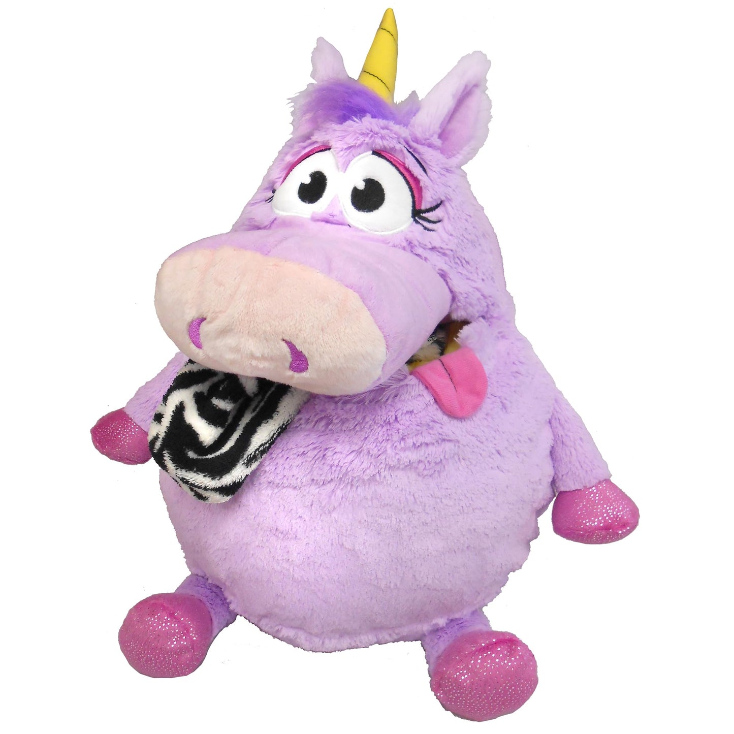 Happy Nappers Tummy Stuffers Unicorn Storage Plush for Blankets and Toys