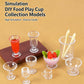 4Pcs Clear Glass Dollhouse Miniature Drinking Set, 1/12 Scale Wine Cocktail Glasses, Beer Mug Stein for Kitchen Bar