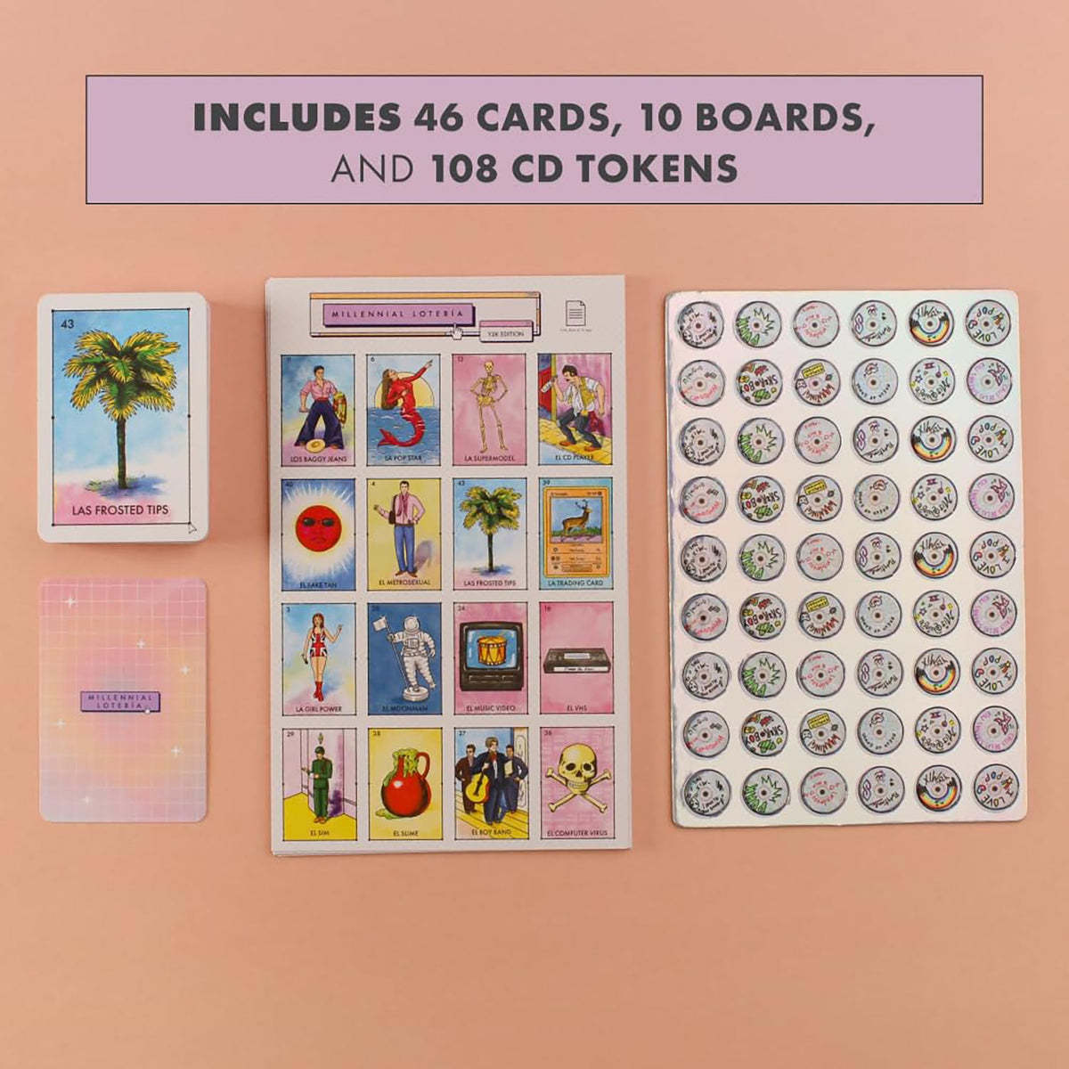 Millennial Loteria: Y2K Edition - Parody Mexican Bingo Party Game, Matching Card Game, Nostalgia & Iconic Humor, Family & Adults 13+, 2-10 Players